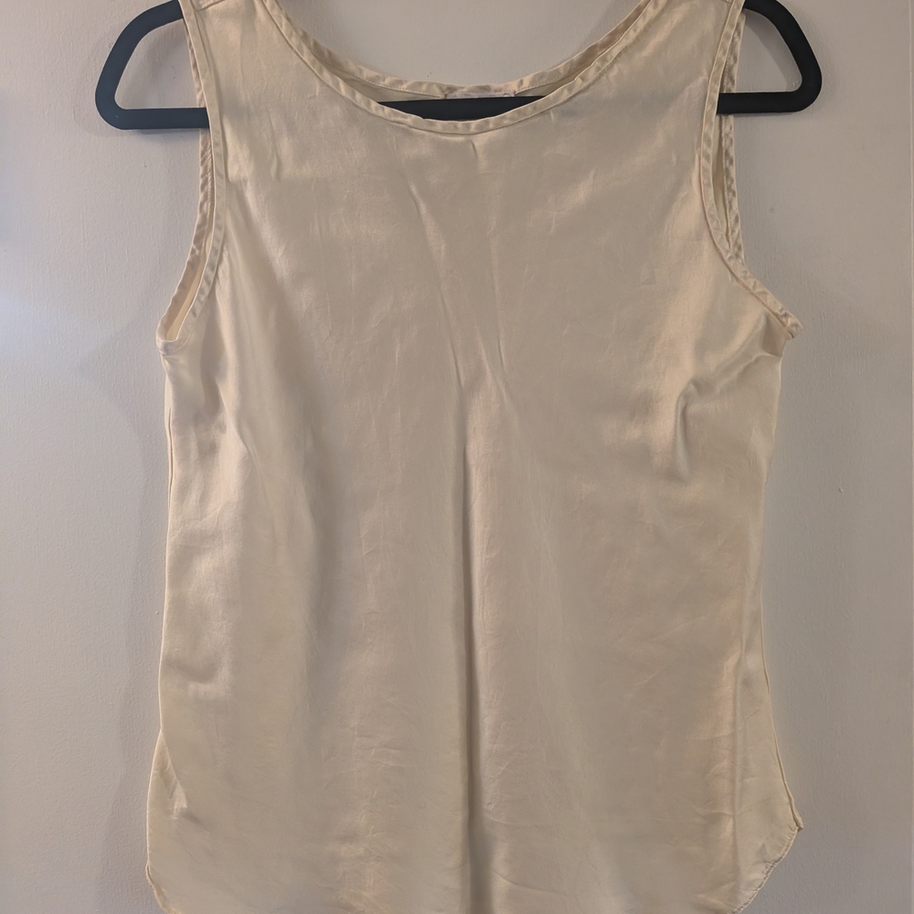 Elegant Cream Sleeveless Top